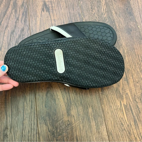 Timberland Black Thong Sandal Leather Flip Flops Men’s Size 7 - Picture 5 of 8